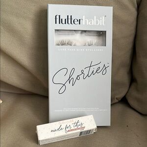 Brand New NIB Flutterhabit Shorties Fake Eyelashes and Clear Glue